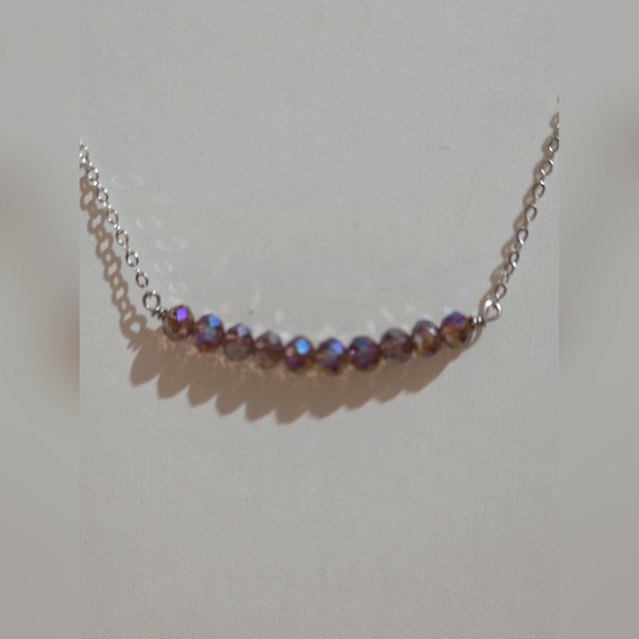 925 SILVER AND CRYSTAL 18IN NECKLACE - Picture 2 of 4